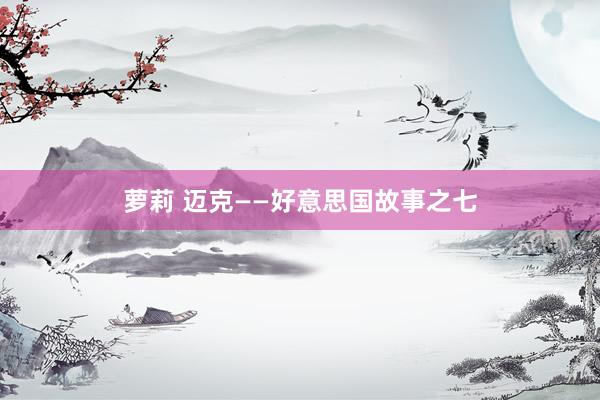 萝莉 迈克——好意思国故事之七