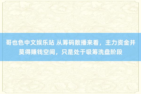 哥也色中文娱乐站 从筹码散播来看，主力资金并莫得赚钱空间，只是处于吸筹洗盘阶段