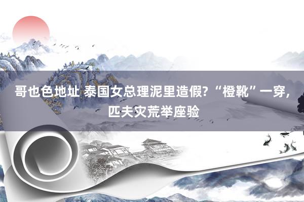 哥也色地址 泰国女总理泥里造假? “橙靴”一穿, 匹夫灾荒举座验