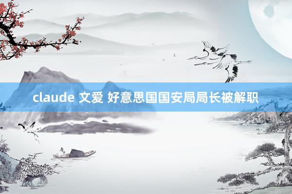 claude 文爱 好意思国国安局局长被解职