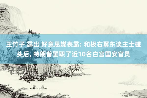 王竹子 露出 好意思媒表露: 和极右翼东谈主士碰头后, 特朗普罢职了近10名白宫国安官员
