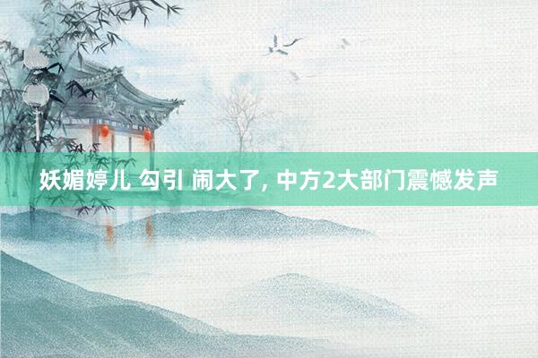 妖媚婷儿 勾引 闹大了, 中方2大部门震憾发声