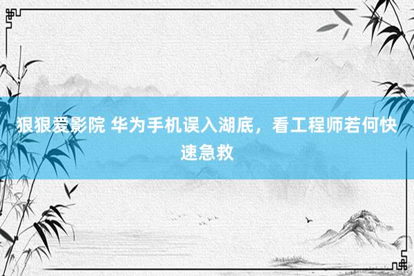 狠狠爱影院 华为手机误入湖底，看工程师若何快速急救