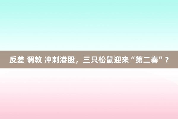 反差 调教 冲刺港股，三只松鼠迎来“第二春”？